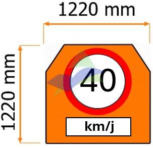 Speed Limit Sign - 40km/j — Signage (Highway Standard) supplied by Muhibah, Malaysia