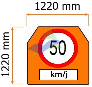 Speed Limit Sign - 50km/j — Signage (Highway Standard) supplied by Muhibah, Malaysia