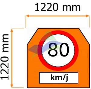 Speed Limit Sign - 80km/j — Signage (Highway Standard) supplied by Muhibah, Malaysia