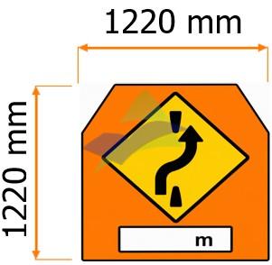 Lane Diversion (To The Right) — Signage (Highway Standard) supplied by Muhibah, Malaysia