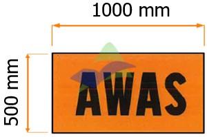 Awas — Signage (Ream Standard) supplied by Muhibah, Malaysia