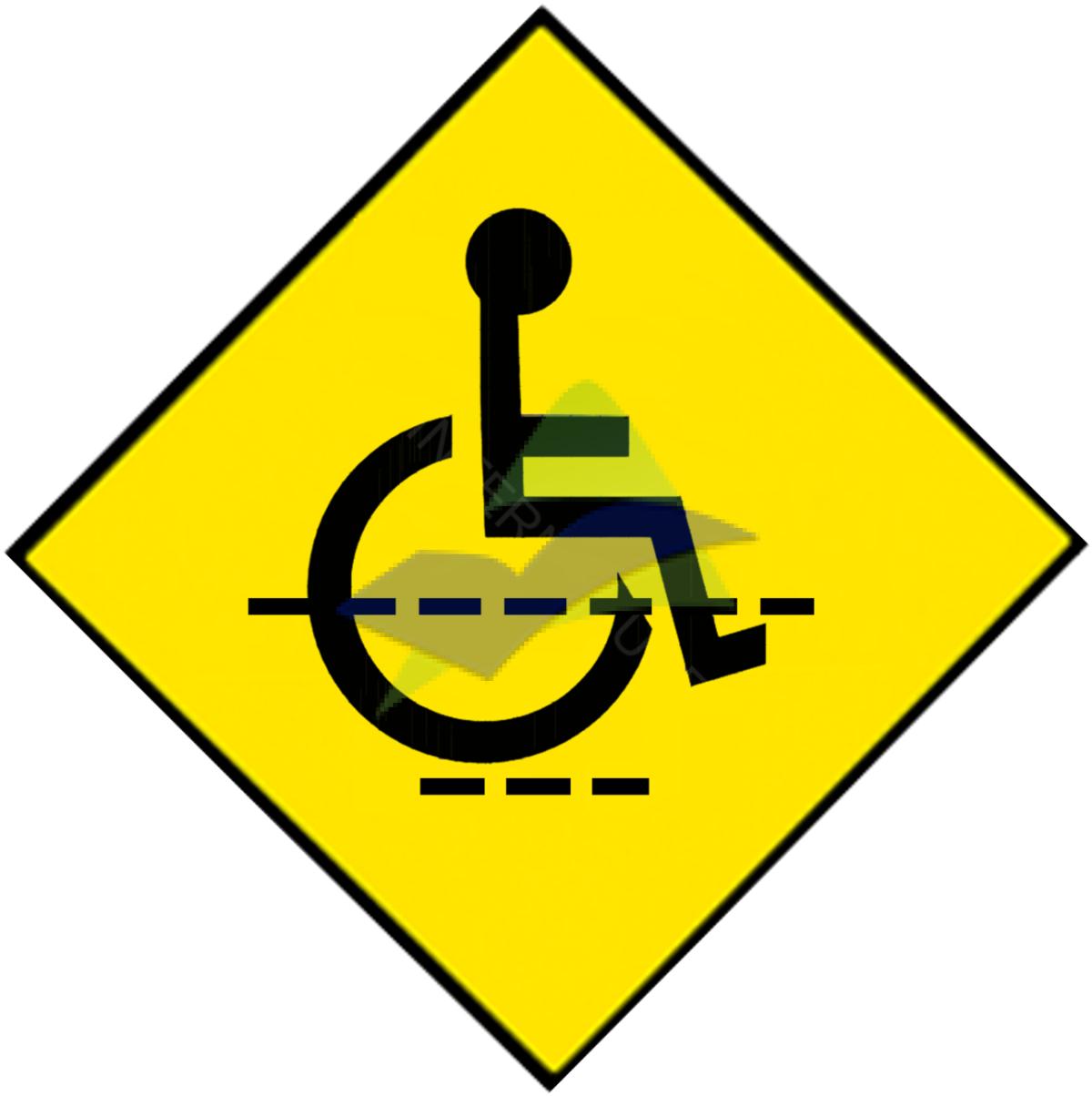 Crossing For Disabled People — Signage (JKR Standard) supplied by Muhibah, Malaysia