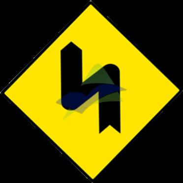 Dangerous Bends — Signage (JKR Standard) supplied by Muhibah, Malaysia