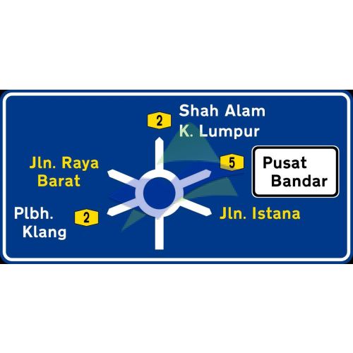 Destination Sign - Roundabout