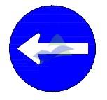 Direction To Be Followed (Turn Left) — Signage (JKR Standard) supplied by Muhibah, Malaysia