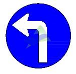 Direction To Be Followed (Turn Left Ahead) — Signage (JKR Standard) supplied by Muhibah, Malaysia