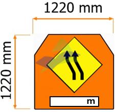Diversion To The Left (2 Lanes) — Signage (Highway Standard) supplied by Muhibah, Malaysia