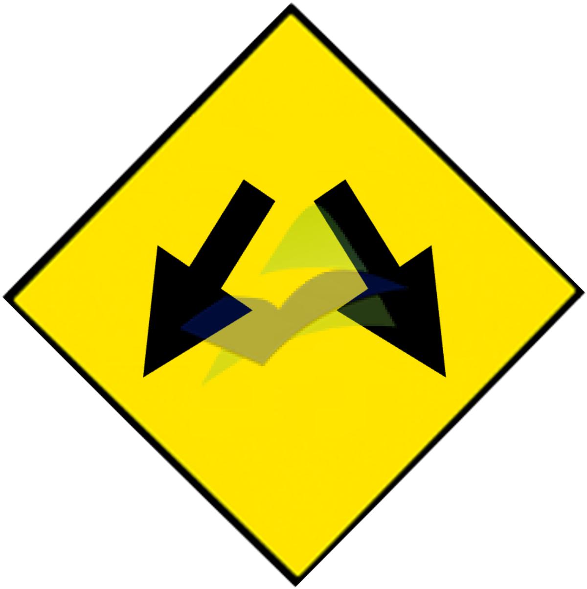 Double Arrow — Signage (JKR Standard) supplied by Muhibah, Malaysia