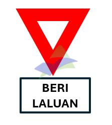 Give Way Sign Board — Signage (JKR Standard) supplied by Muhibah, Malaysia
