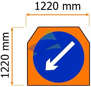 Keep Left Sign — Signage (Highway Standard) supplied by Muhibah, Malaysia