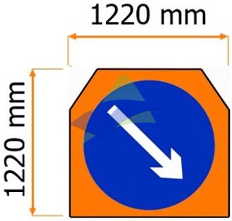 Keep Right Sign — Signage (Highway Standard) supplied by Muhibah, Malaysia