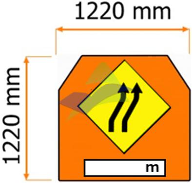 Diversion To The Right (2 Lanes) — Signage (Highway Standard) supplied by Muhibah, Malaysia