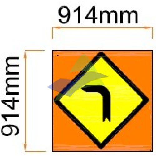 Left Bend — Signage (Ream Standard) supplied by Muhibah, Malaysia