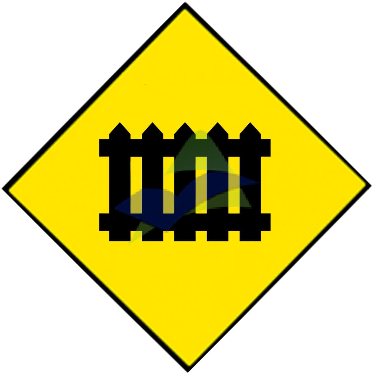 Level Crossing With Gates — Signage (JKR Standard) supplied by Muhibah, Malaysia