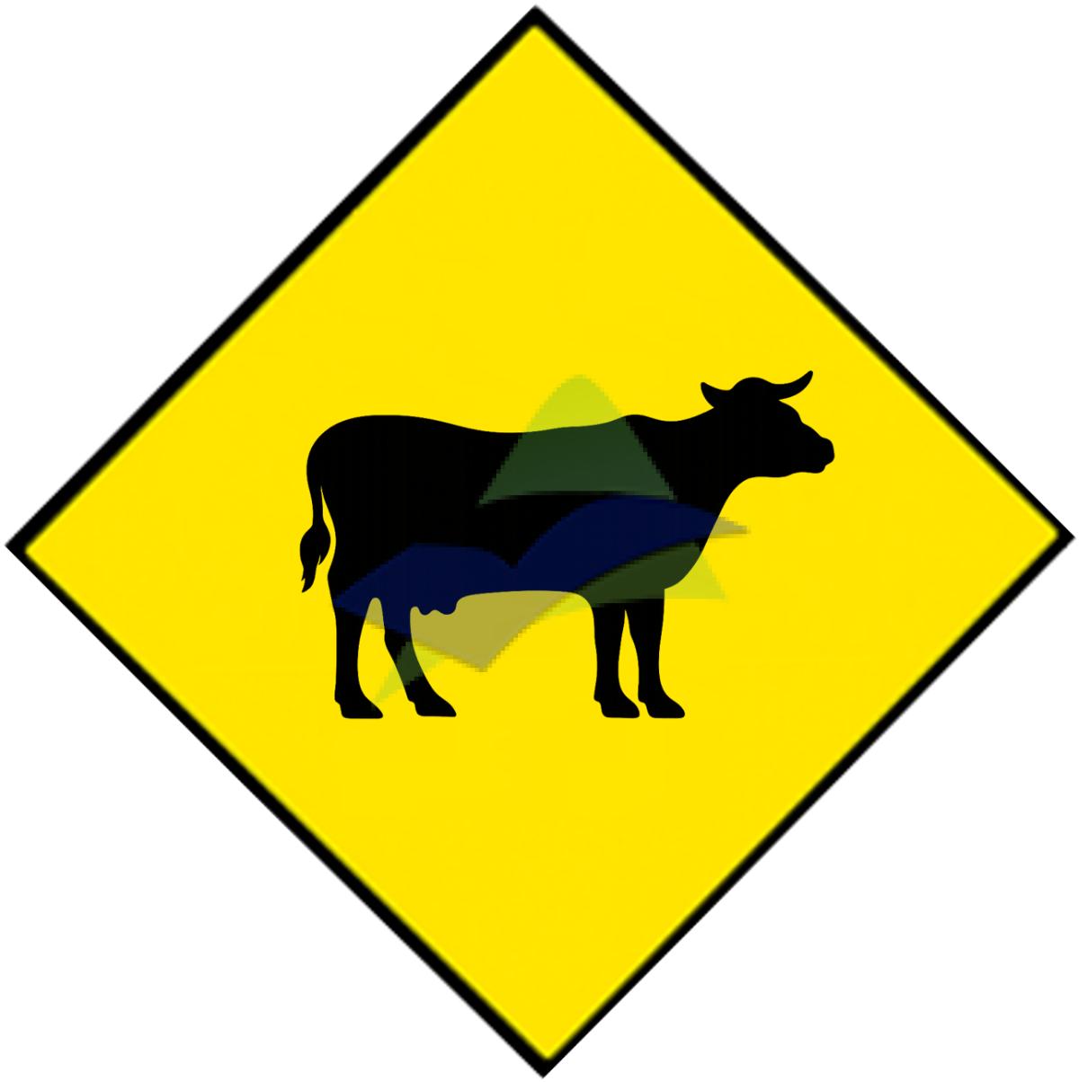 Livestock Crossing — Signage (JKR Standard) supplied by Muhibah, Malaysia