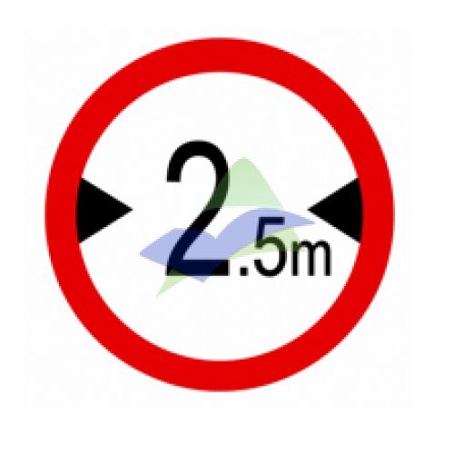 No Entry for Vehicle Exceeding Specified Width
