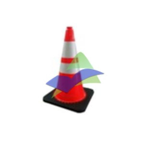 PVC Cone 3.2kg Rubber Base 750mm