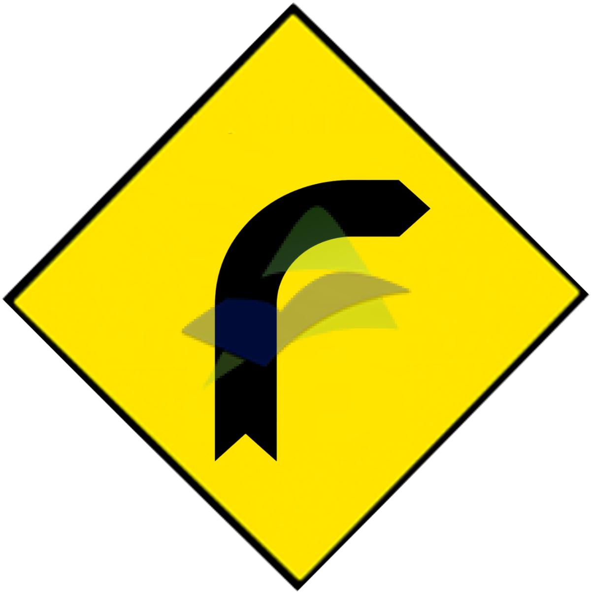 Right Bend — Signage (JKR Standard) supplied by Muhibah, Malaysia