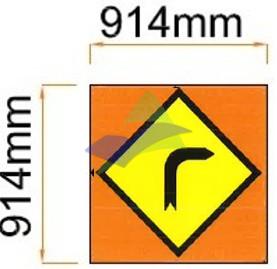 Right Bend — Signage (Ream Standard) supplied by Muhibah, Malaysia
