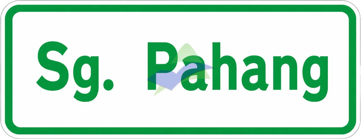 River Name — Signage (JKR Standard) supplied by Muhibah, Malaysia