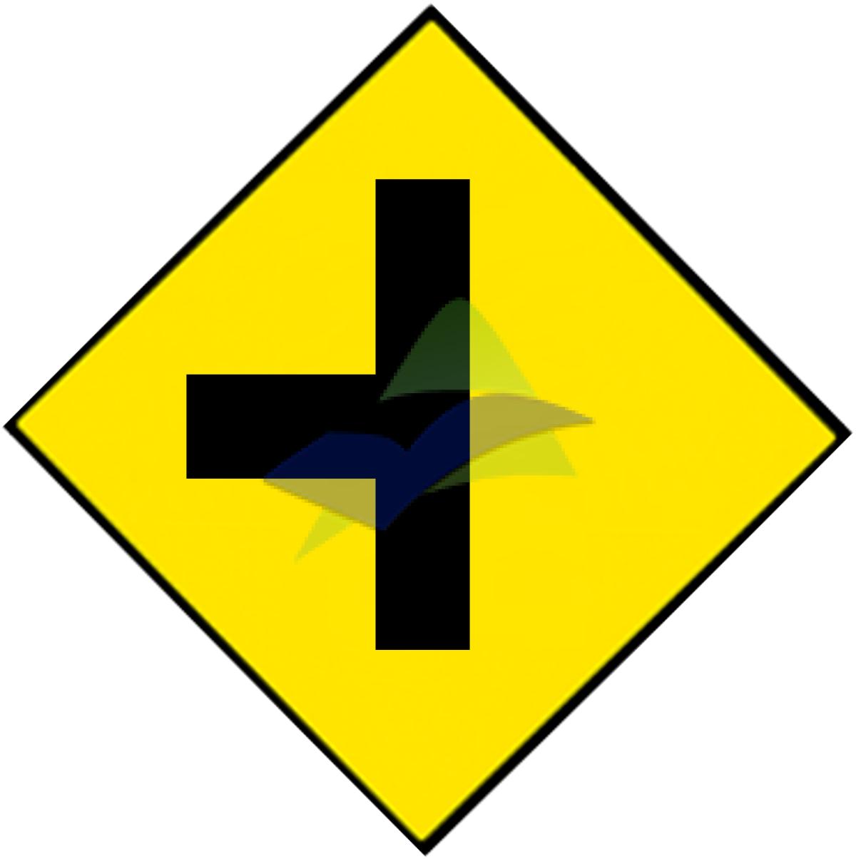 Road Junction On The Lefts — Signage (JKR Standard) supplied by Muhibah, Malaysia