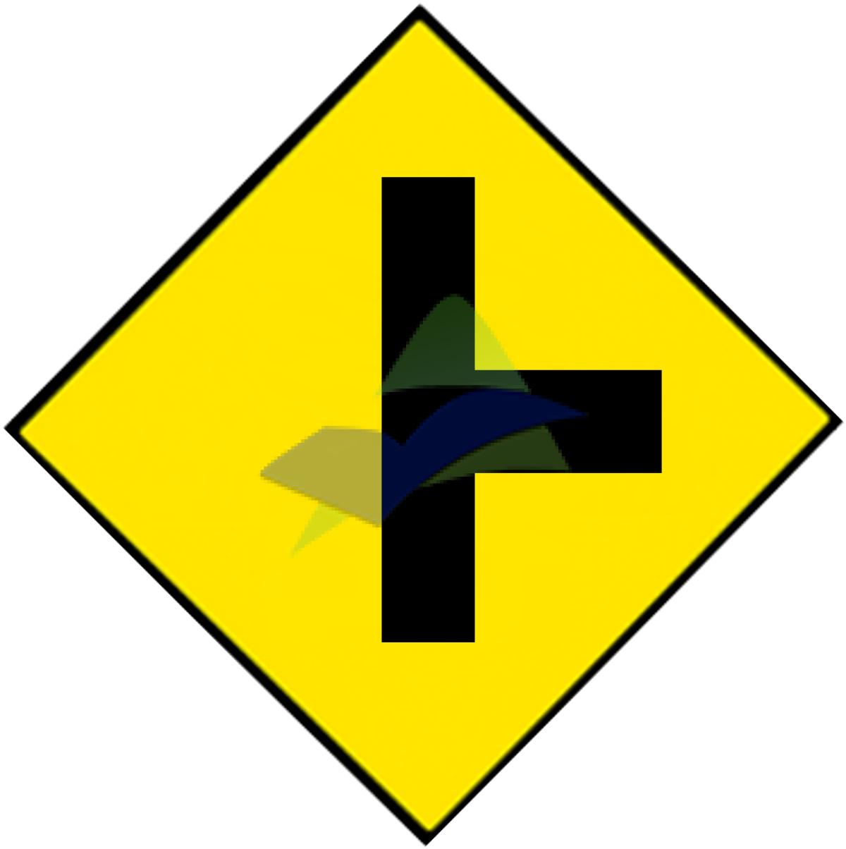Road Junction On The Rights — Signage (JKR Standard) supplied by Muhibah, Malaysia