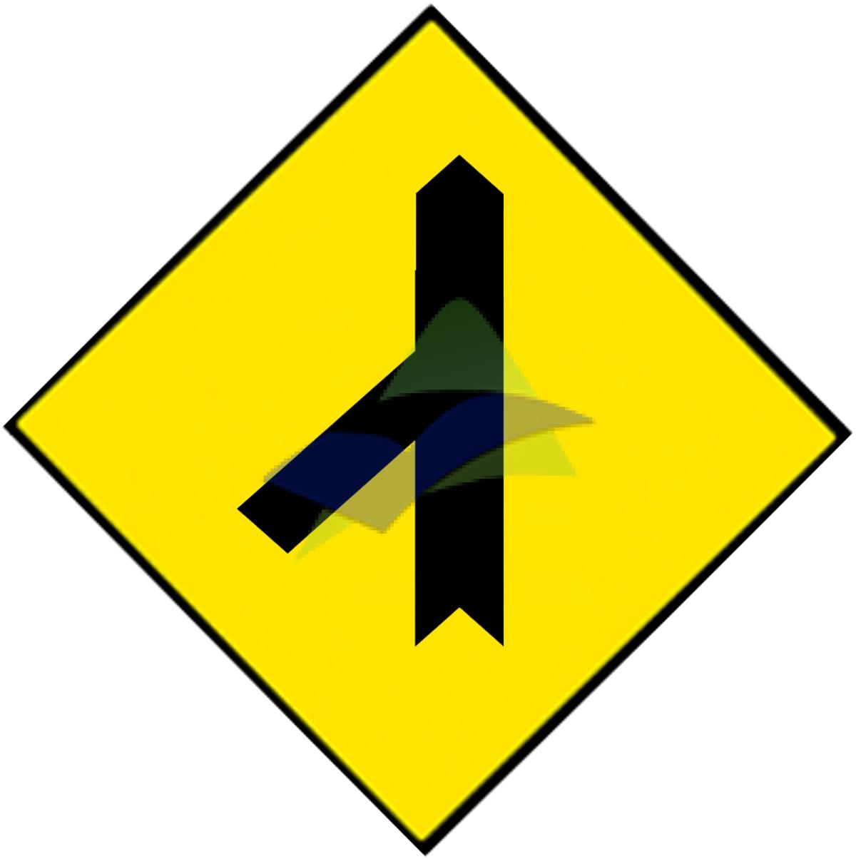 Road Junction With Minor Road On Left — Signage (JKR Standard) supplied by Muhibah, Malaysia