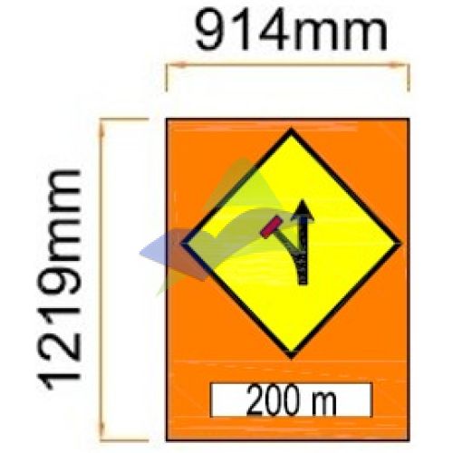 Part Of Lane Closed To Traffic (Road Closure On The Left)