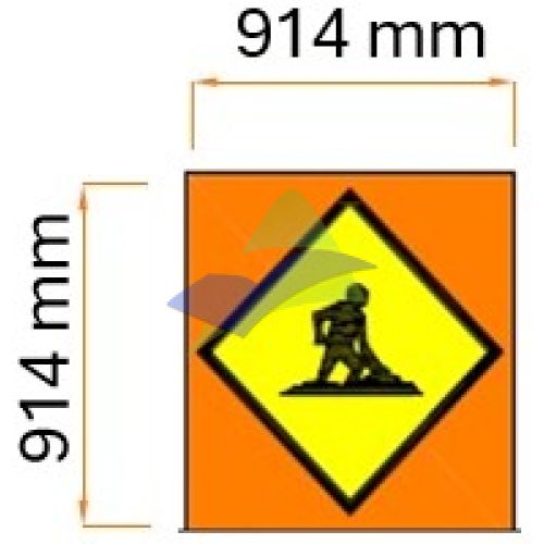 Road Works Sign (Work Area) — Signage (Ream Standard) supplied by Muhibah, Malaysia