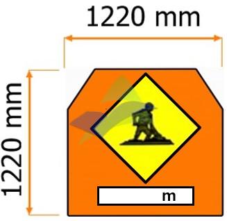 Road Works Sign — Signage (Highway Standard) supplied by Muhibah, Malaysia