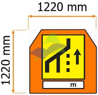 Slow & Middle Lane Closure (3 Lanes) — Signage (Highway Standard) supplied by Muhibah, Malaysia
