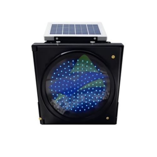 Solar Warning Light Blue