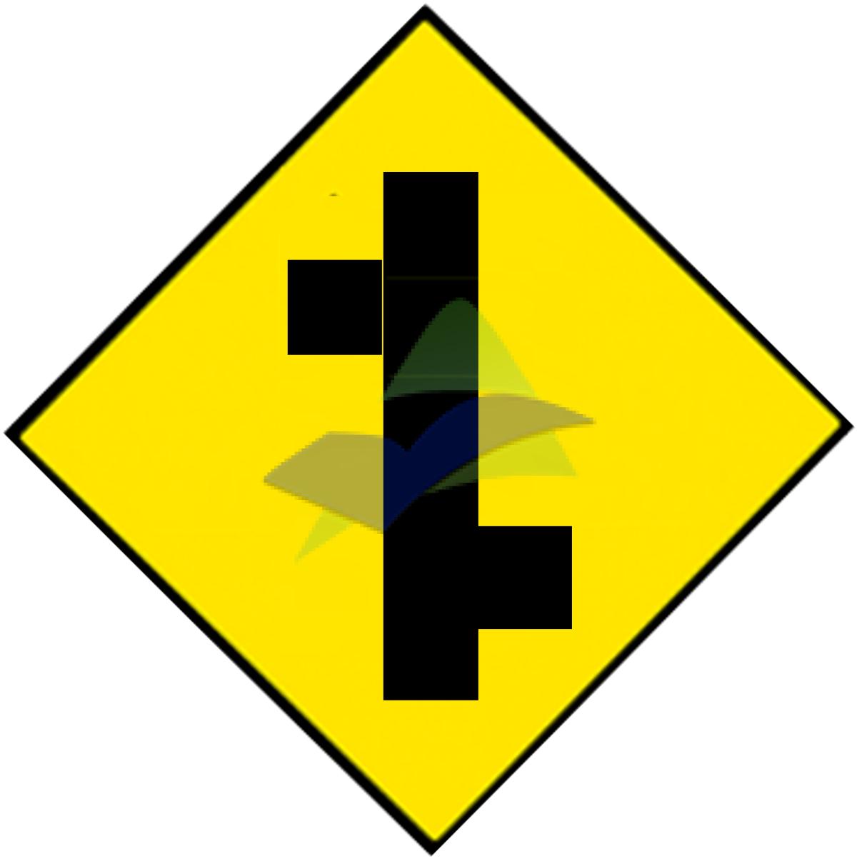 Staggered Junctions — Signage (JKR Standard) supplied by Muhibah, Malaysia