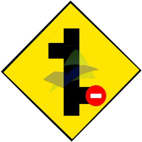 Staggered Junctions With One Road Closed To Traffic