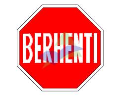 Stop At Intersection — Signage (JKR Standard) supplied by Muhibah, Malaysia