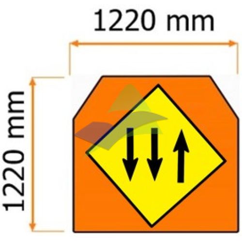 Two & One Way Traffic Sign (3 Lanes)
