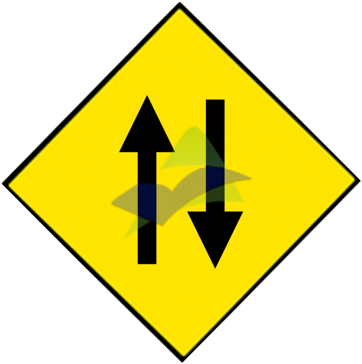 Two-Way Traffic — Signage (JKR Standard) supplied by Muhibah, Malaysia
