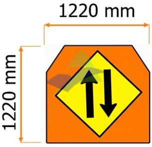 Two Way Traffic Sign — Signage (Highway Standard) supplied by Muhibah, Malaysia