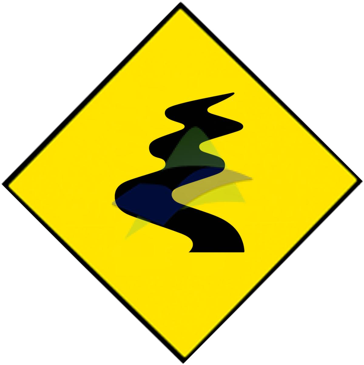 Winding Road — Signage (JKR Standard) supplied by Muhibah, Malaysia